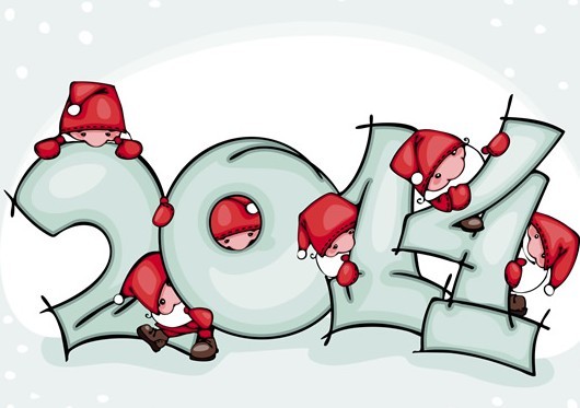 Happy New Year 2014 Text Design Vector 02