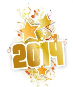 Happy New Year 2014 Text Design Vector 05