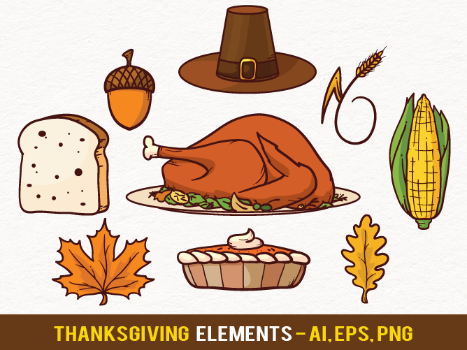 Thanksgiving Vector Design Elements