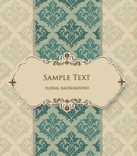 Vintage Floral Frame Vector Illustration 02