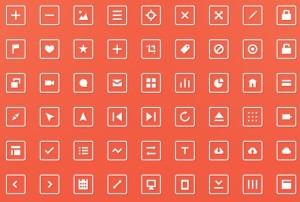 Clean Squared Web Icon Set PSD