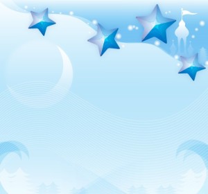 Blue Christmas Eve Vector Illustration