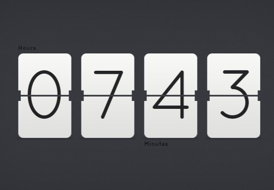 Flat Clock & Countdown Timer PSD