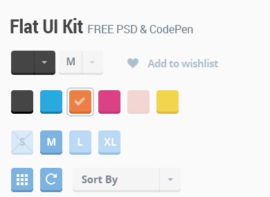 Minimal Flat UI Elements (PSD and Codes)