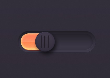 Dark Toggle Slider PSD