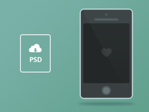 Flat Mobile Phone Mockup pSD