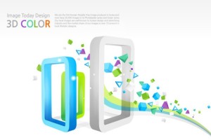 Colorful 3D Shapes Background Vector