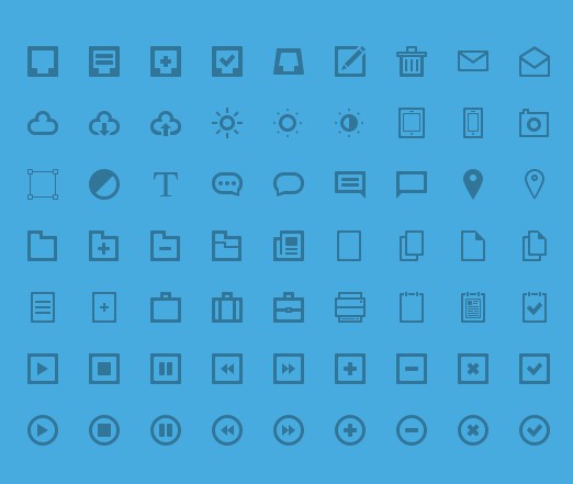 63 Pixel Icons PSD