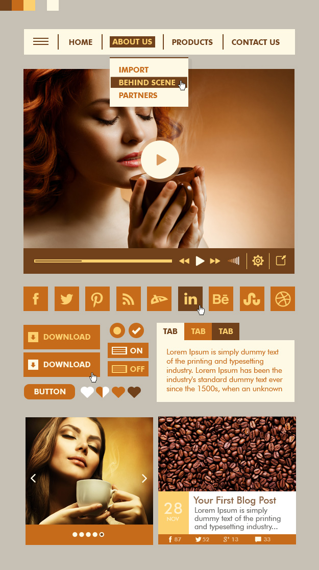 Coffee Web UI Kit