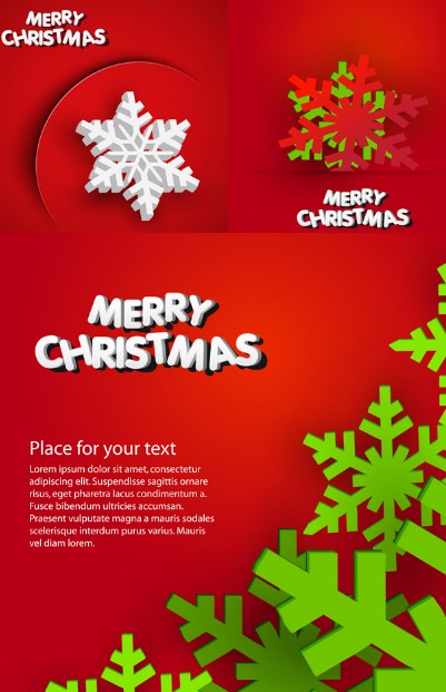 Colored Christmas Snowflake Background Vector