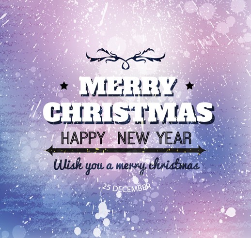 Fashion Merry Christmas and Happy New Year Design Vector