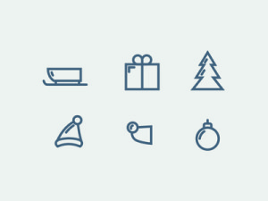 Clean Xmas Icon Set PSD