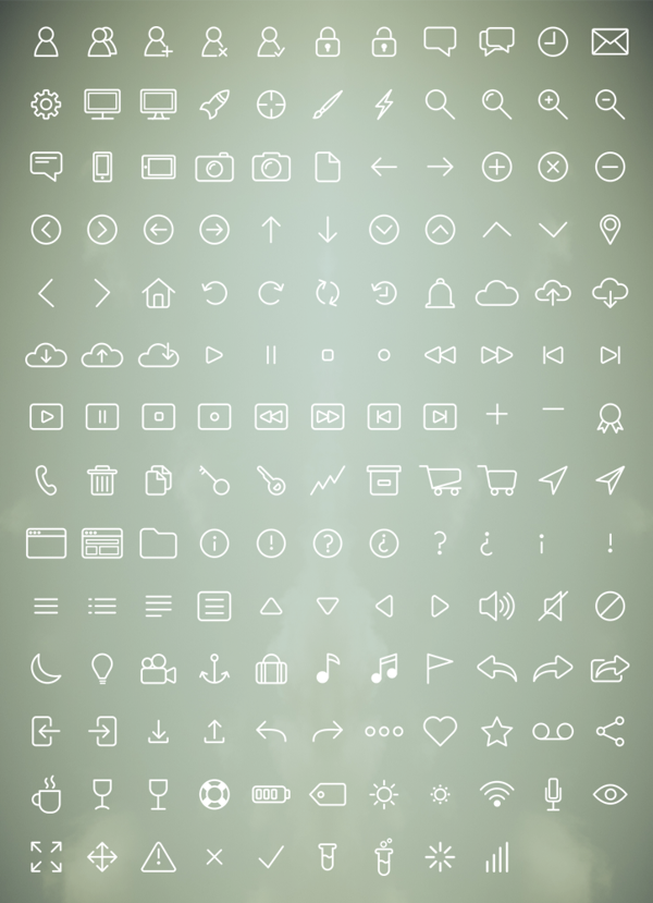 152 Awesome Free Line & Stroke Icons Vector