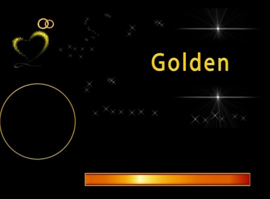 Golden Star Ornaments PSD