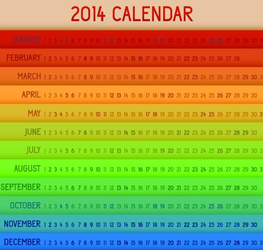 Creative 2014 Calendar Vector 05