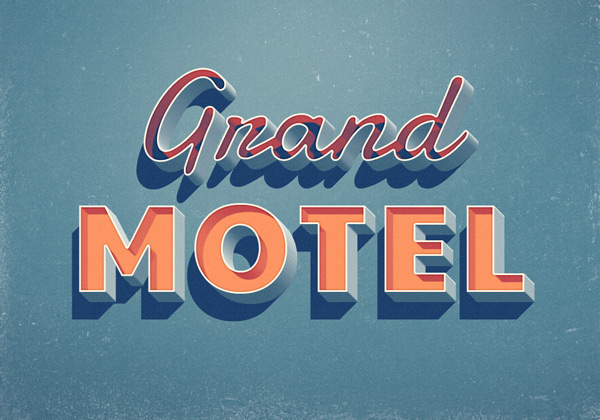 Grand Motel Text Effect PSD