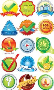 Set Of Vector High Quality Product Stickers