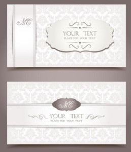 Vintage Light Pink Invitation Cards Vector