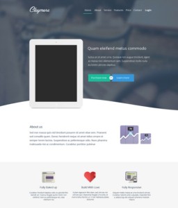 Claymore App Landing Page Template PSD