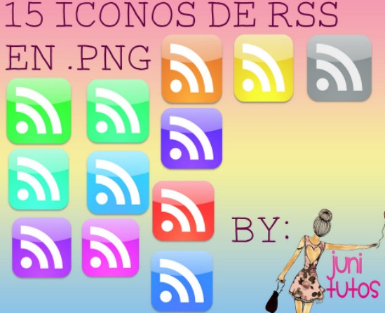 15 Glossy RSS Feed Icons