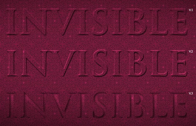 Invisible Text Layer Style Effect PSD