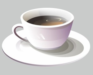 Simple A Cup Of Coffee Vector Illustration