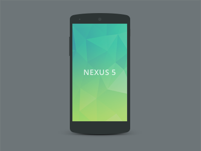 Flat Black Nexus 5 Mockup PSD