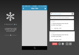 Frost Mobile UI Kit PSD