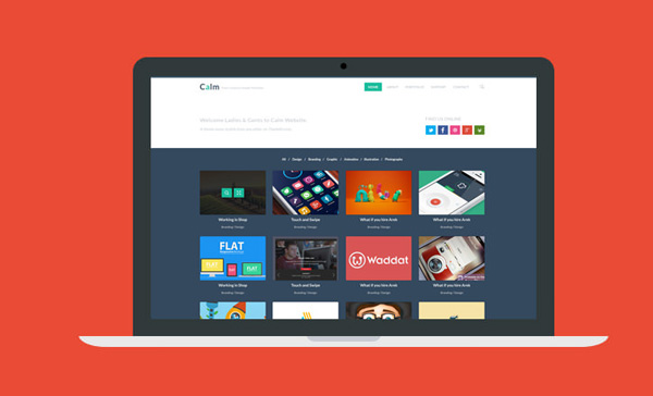 Portfolio and Blog PSD Templates - Calm