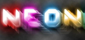 3D Neon Light Text Effect PSD