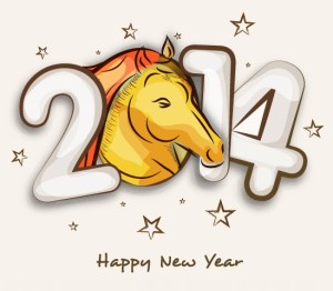 Creative 2014 Year Of Horse Text Effect Vector