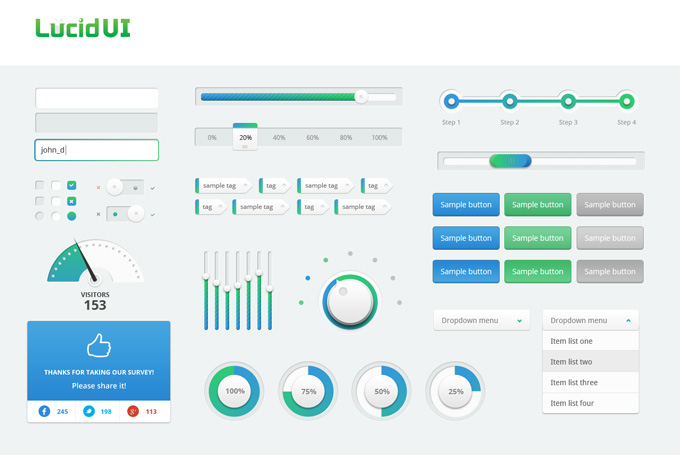 Lucid UI Kit PSD