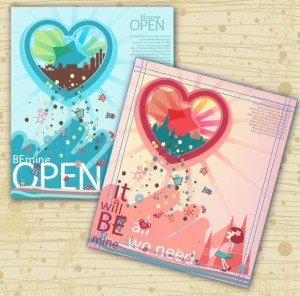 Cute Picture Album Cover Design Vector