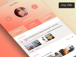 Fashion Mobile App Design Concept PSD