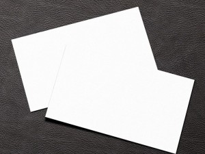 Simple White Blank Business Card Mockup PSD