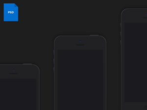 Dark iPhone Templates PSD