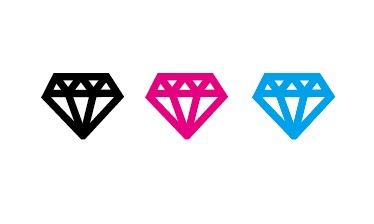 Colored Diamonds Vector Illustration