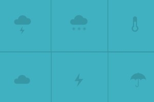 Minimal Flat Weather Icons Vector PSD