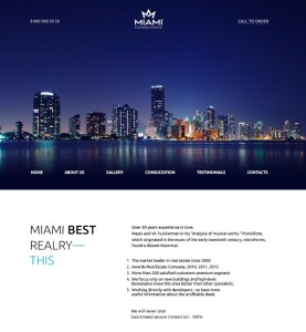 Miami Concept Fashion Website Template PSD