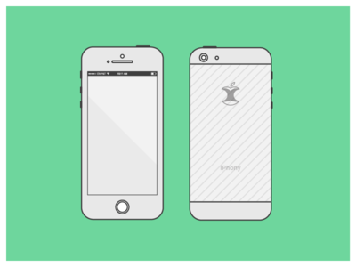 iPhone 5 Template Vector