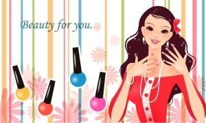 Fashion Girl Beautiful Makeup Vector Illustration