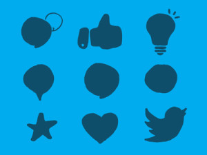 9 Random Hand Drawn Icons Vector