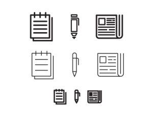 Journalist Icons Vector