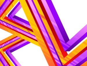 3D Colorful Geometric Lines Vector Background 02