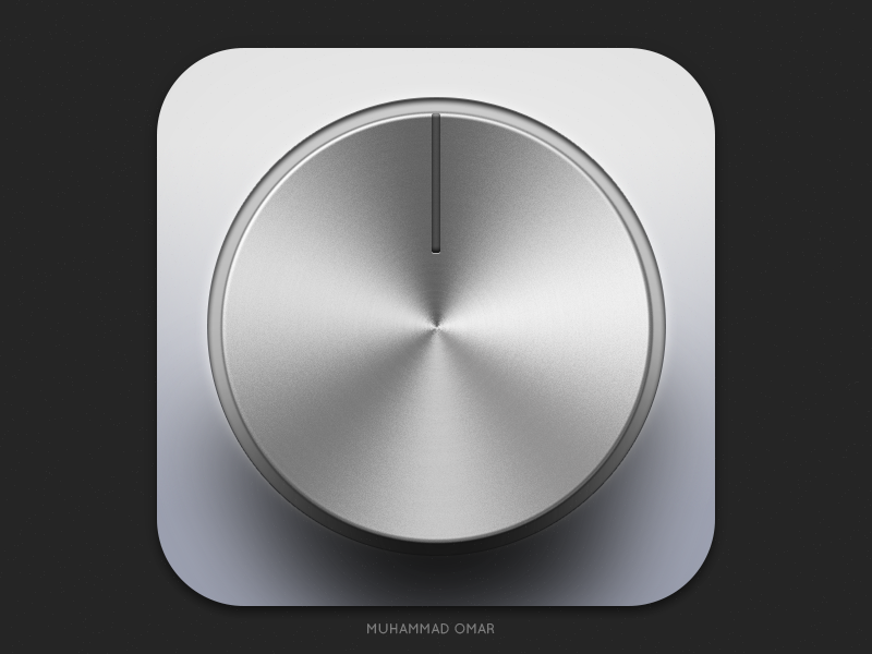 Realistic Silver Knob PSD