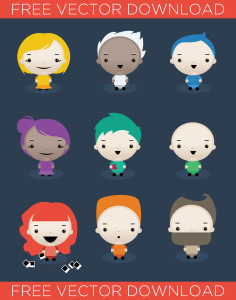 Set Of Vector Cute Characters