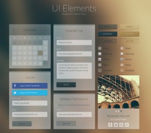 Fashion Transparent UI Kit PSD