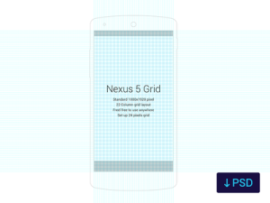 Nexus 5 Grid Template PSD