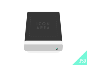 Flat Hard Drive Icon PSD