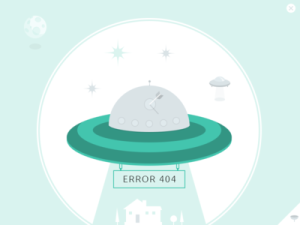 UFO Error 404 Page Template PSD